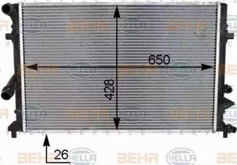 BEHR HELLA Service 8MK 376 790-551 - Radiators, Motora dzesēšanas sistēma autodraugiem.lv