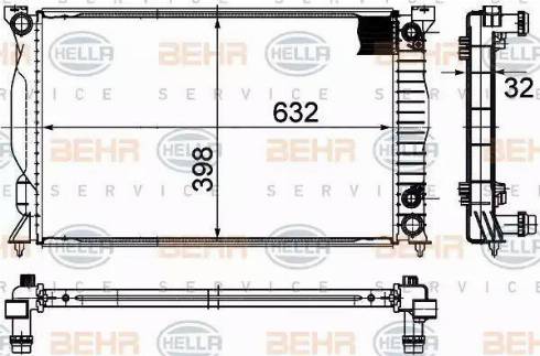 BEHR HELLA Service 8MK 376 790-531 - Radiators, Motora dzesēšanas sistēma autodraugiem.lv
