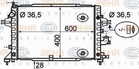 BEHR HELLA Service 8MK 376 790-044 - Radiators, Motora dzesēšanas sistēma autodraugiem.lv