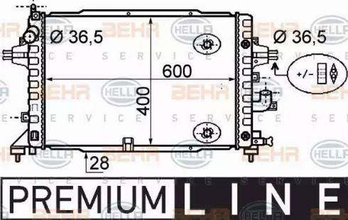 BEHR HELLA Service 8MK 376 790-041 - Radiators, Motora dzesēšanas sistēma autodraugiem.lv