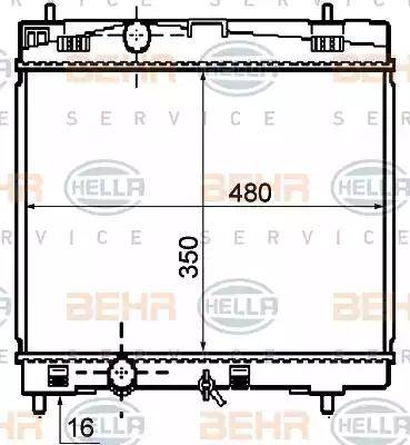 BEHR HELLA Service 8MK 376 790-061 - Radiators, Motora dzesēšanas sistēma autodraugiem.lv