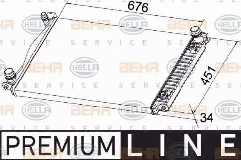 BEHR HELLA Service 8MK 376 790-141 - Radiators, Motora dzesēšanas sistēma autodraugiem.lv