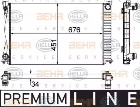 BEHR HELLA Service 8MK 376 790-101 - Radiators, Motora dzesēšanas sistēma autodraugiem.lv