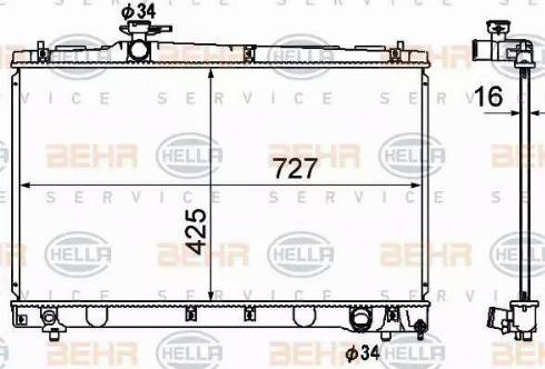 BEHR HELLA Service 8MK 376 790-171 - Radiators, Motora dzesēšanas sistēma autodraugiem.lv