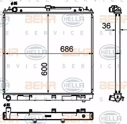 BEHR HELLA Service 8MK 376 790-311 - Radiators, Motora dzesēšanas sistēma autodraugiem.lv