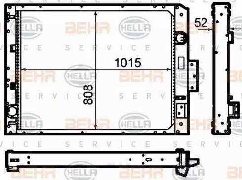 BEHR HELLA Service 8MK 376 792-091 - Radiators, Motora dzesēšanas sistēma autodraugiem.lv