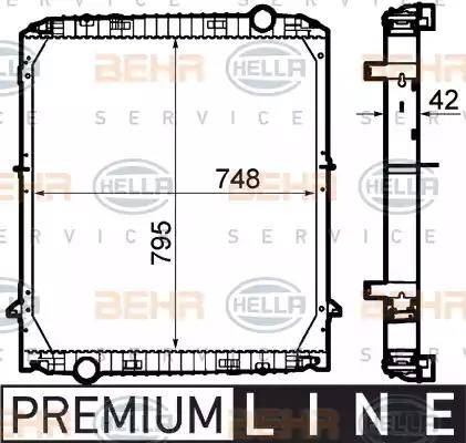 BEHR HELLA Service 8MK 376 792-111 - Radiators, Motora dzesēšanas sistēma autodraugiem.lv