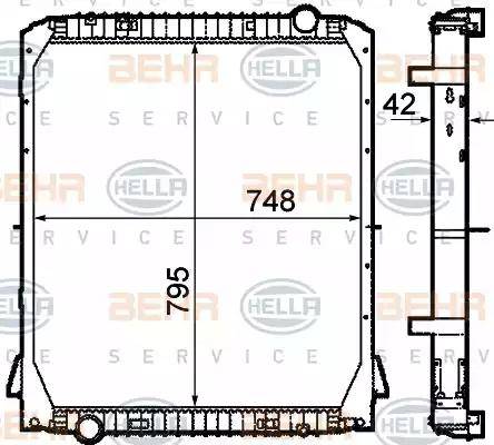 BEHR HELLA Service 8MK 376 792-121 - Radiators, Motora dzesēšanas sistēma autodraugiem.lv