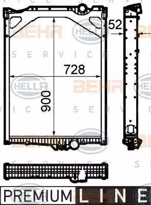 BEHR HELLA Service 8MK 376 792-241 - Radiators, Motora dzesēšanas sistēma autodraugiem.lv