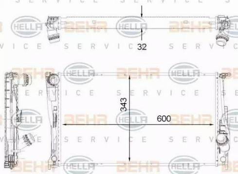 BEHR HELLA Service 8MK 376 792-261 - Radiators, Motora dzesēšanas sistēma autodraugiem.lv