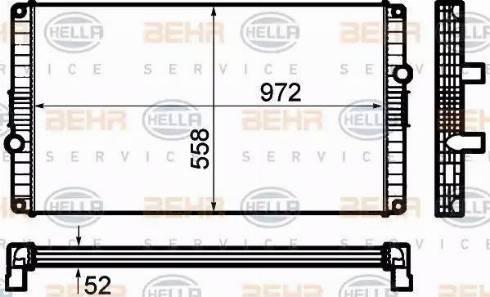 BEHR HELLA Service 8MK 376 792-231 - Radiators, Motora dzesēšanas sistēma autodraugiem.lv