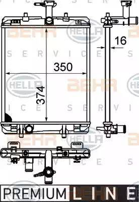 BEHR HELLA Service 8MK 376 749-651 - Radiators, Motora dzesēšanas sistēma autodraugiem.lv