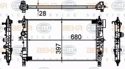 BEHR HELLA Service 8MK 376 749-861 - Radiators, Motora dzesēšanas sistēma autodraugiem.lv