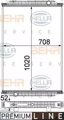 BEHR HELLA Service 8MK 376 749-821 - Radiators, Motora dzesēšanas sistēma autodraugiem.lv