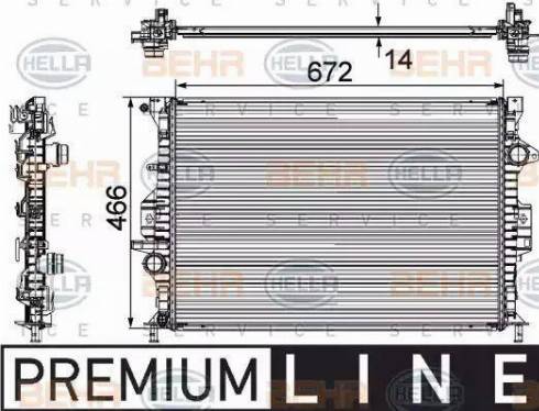 BEHR HELLA Service 8MK 376 745-591 - Radiators, Motora dzesēšanas sistēma autodraugiem.lv