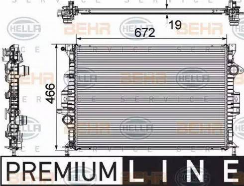 BEHR HELLA Service 8MK 376 745-601 - Radiators, Motora dzesēšanas sistēma autodraugiem.lv