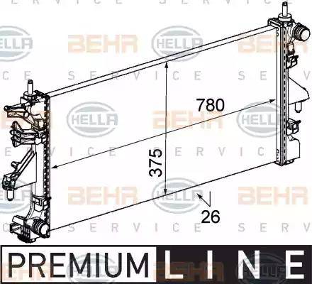 BEHR HELLA Service 8MK 376 745-091 - Radiators, Motora dzesēšanas sistēma autodraugiem.lv