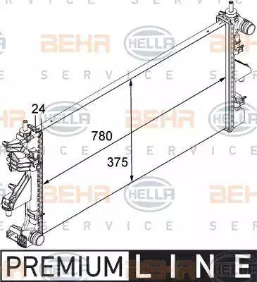 BEHR HELLA Service 8MK 376 745-031 - Radiators, Motora dzesēšanas sistēma autodraugiem.lv