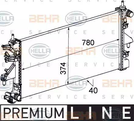 BEHR HELLA Service 8MK 376 745-111 - Radiators, Motora dzesēšanas sistēma autodraugiem.lv