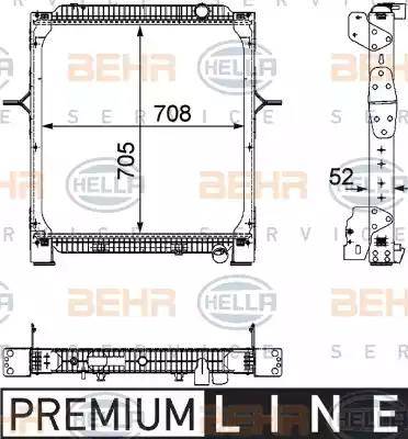 BEHR HELLA Service 8MK 376 745-181 - Radiators, Motora dzesēšanas sistēma autodraugiem.lv