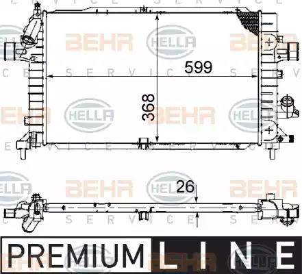 BEHR HELLA Service 8MK 376 745-791 - Radiators, Motora dzesēšanas sistēma autodraugiem.lv