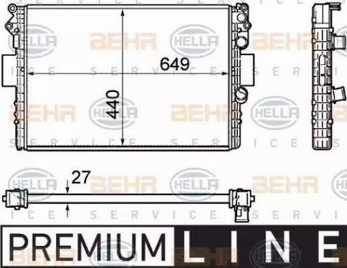 BEHR HELLA Service 8MK 376 754-401 - Radiators, Motora dzesēšanas sistēma autodraugiem.lv