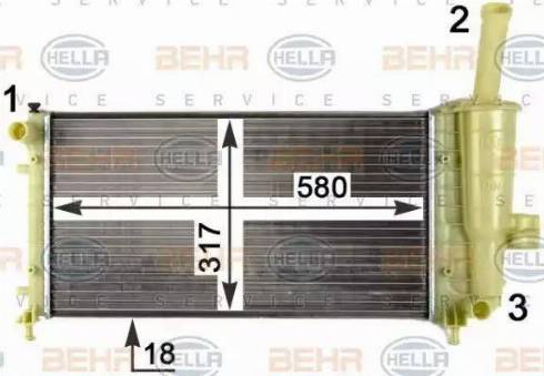 BEHR HELLA Service 8MK 376 754-424 - Radiators, Motora dzesēšanas sistēma autodraugiem.lv