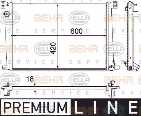 BEHR HELLA Service 8MK 376 754-591 - Radiators, Motora dzesēšanas sistēma autodraugiem.lv