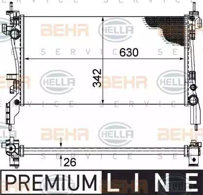 BEHR HELLA Service 8MK 376 754-561 - Radiators, Motora dzesēšanas sistēma autodraugiem.lv