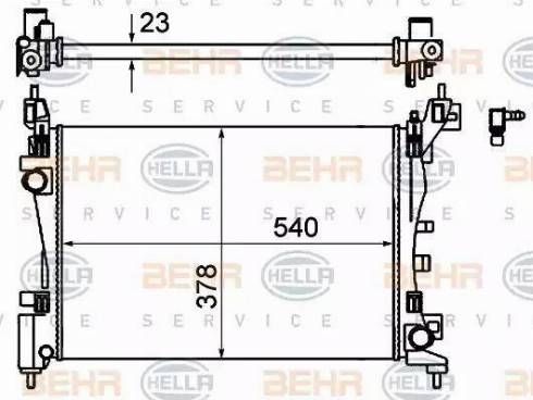 BEHR HELLA Service 8MK 376 754-574 - Radiators, Motora dzesēšanas sistēma autodraugiem.lv