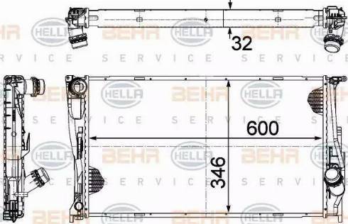 BEHR HELLA Service 8MK 376 754-034 - Radiators, Motora dzesēšanas sistēma autodraugiem.lv