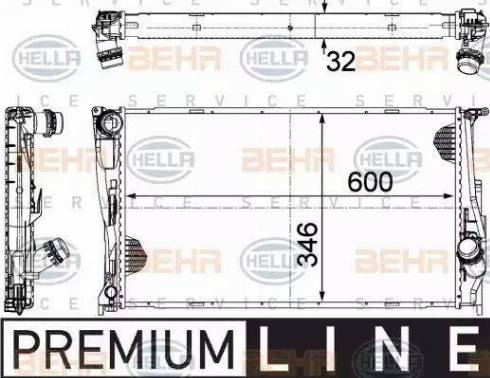 BEHR HELLA Service 8MK 376 754-031 - Radiators, Motora dzesēšanas sistēma autodraugiem.lv