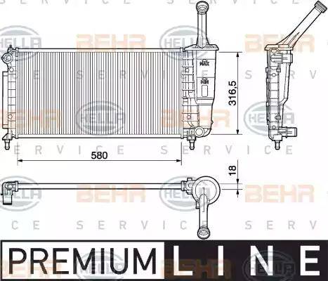 BEHR HELLA Service 8MK 376 754-381 - Radiators, Motora dzesēšanas sistēma autodraugiem.lv