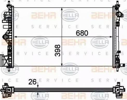 BEHR HELLA Service 8MK 376 754-331 - Radiators, Motora dzesēšanas sistēma autodraugiem.lv