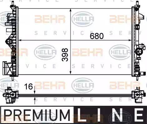 BEHR HELLA Service 8MK 376 754-321 - Radiators, Motora dzesēšanas sistēma autodraugiem.lv