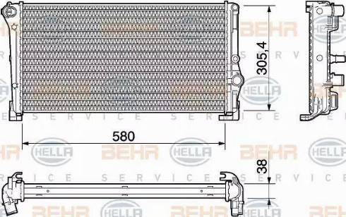 BEHR HELLA Service 8MK 376 754-371 - Radiators, Motora dzesēšanas sistēma autodraugiem.lv