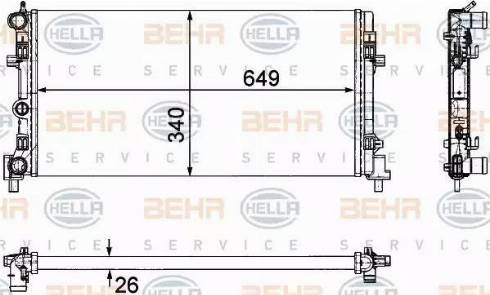 BEHR HELLA Service 8MK 376 754-284 - Radiators, Motora dzesēšanas sistēma autodraugiem.lv