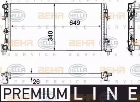 BEHR HELLA Service 8MK 376 754-281 - Radiators, Motora dzesēšanas sistēma autodraugiem.lv