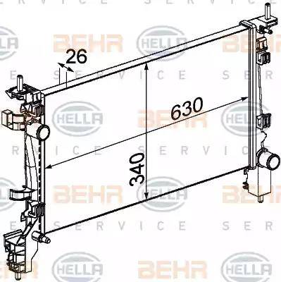 BEHR HELLA Service 8MK 376 754-714 - Radiators, Motora dzesēšanas sistēma autodraugiem.lv