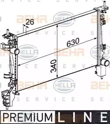 BEHR HELLA Service 8MK 376 754-711 - Radiators, Motora dzesēšanas sistēma autodraugiem.lv