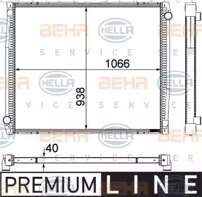 BEHR HELLA Service 8MK 376 755-431 - Radiators, Motora dzesēšanas sistēma autodraugiem.lv