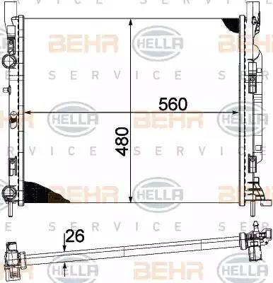 BEHR HELLA Service 8MK 376 755-514 - Radiators, Motora dzesēšanas sistēma autodraugiem.lv