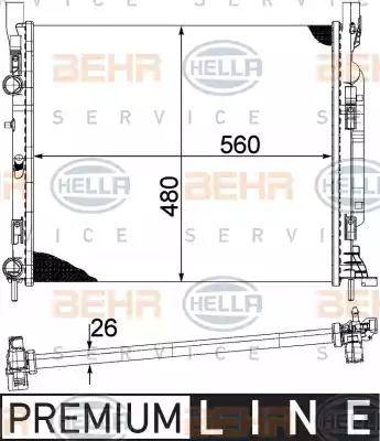 BEHR HELLA Service 8MK 376 755-511 - Radiators, Motora dzesēšanas sistēma autodraugiem.lv