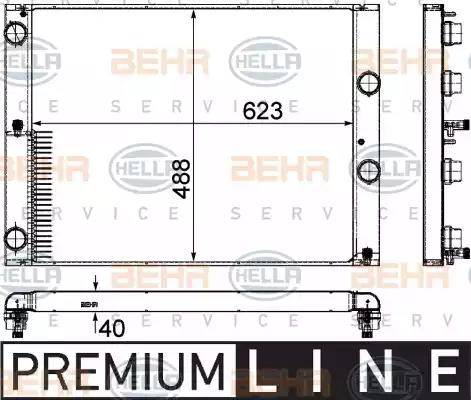 BEHR HELLA Service 8MK 376 755-581 - Radiators, Motora dzesēšanas sistēma autodraugiem.lv