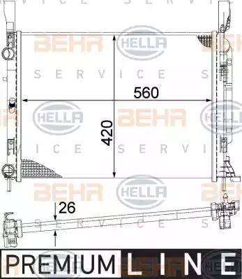 BEHR HELLA Service 8MK 376 755-521 - Radiators, Motora dzesēšanas sistēma autodraugiem.lv