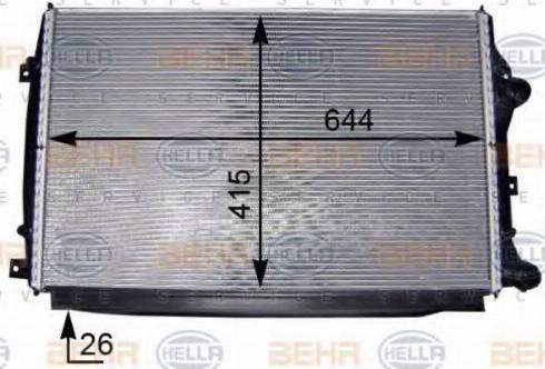 BEHR HELLA Service 8MK 376 755-801 - Radiators, Motora dzesēšanas sistēma autodraugiem.lv