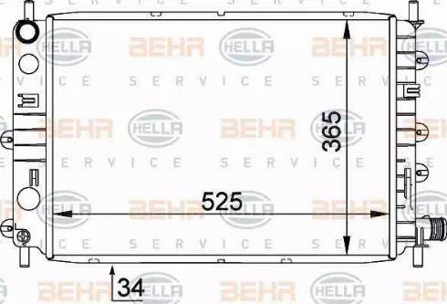 BEHR HELLA Service 8MK 376 755-311 - Radiators, Motora dzesēšanas sistēma autodraugiem.lv