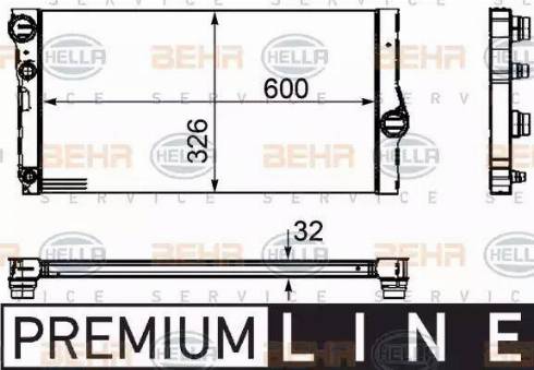 BEHR HELLA Service 8MK 376 755-371 - Radiators, Motora dzesēšanas sistēma autodraugiem.lv