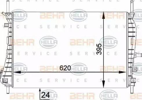 BEHR HELLA Service 8MK 376 755-271 - Radiators, Motora dzesēšanas sistēma autodraugiem.lv