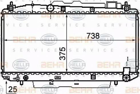 BEHR HELLA Service 8MK 376 755-791 - Radiators, Motora dzesēšanas sistēma autodraugiem.lv